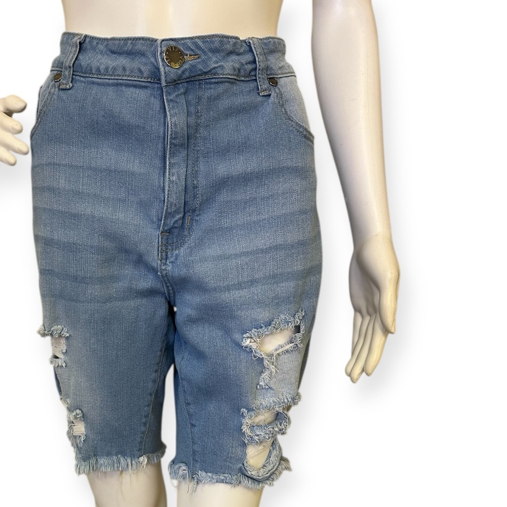 VIP Distressed Denim Shorts